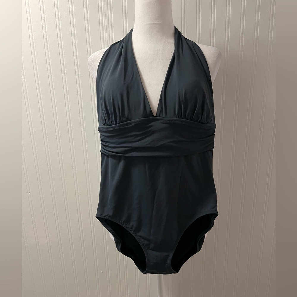 Lands' End Elegant Gray Swimwear